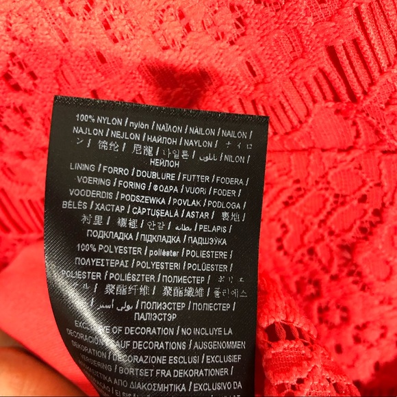 Guess Fitted Coral Lace Dress - Picture 11 of 13